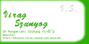 virag szunyog business card